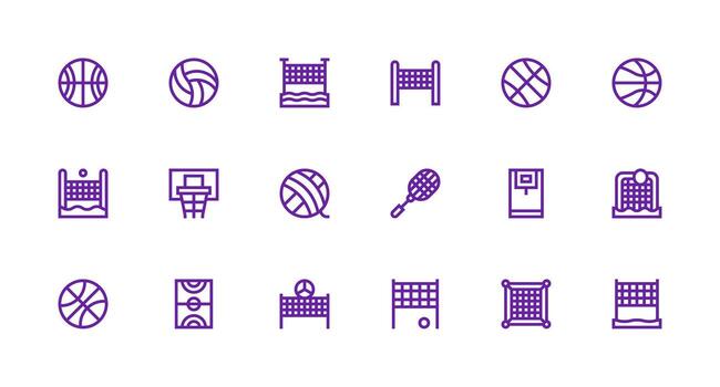 18 fuerte carrera línea íconos para red gráficos alta resolución íconos para ninguna plataforma vector