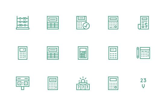 números conjunto con 15 regular línea íconos mínimo icono paquete vector