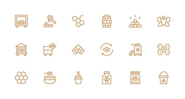 panal incluso 18 fuerte carrera línea ilustraciones flexible icono sistema para web interfaces vector