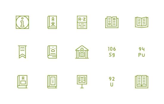 15 Icons for Reference in Regular Line Format Multi-Purpose Icon Set vector