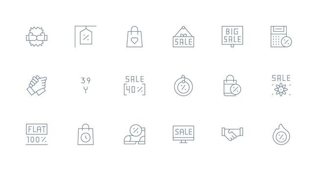 Minimal Line Icons from Deal Set with 18 Vectors Interface Icons for Daily Use
