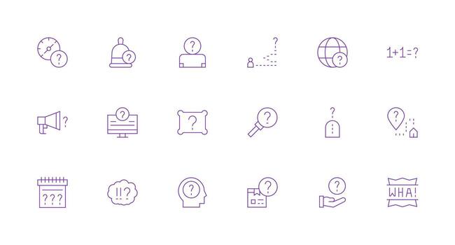 Unknown Design Icons featuring 18 in Minimal Line Style Scalable Icon Pack vector