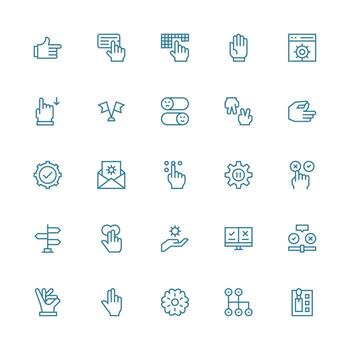 Medium Stroke Outline Icons from Option Set with 25 Vectors Well-Structured Icons for Creative Use