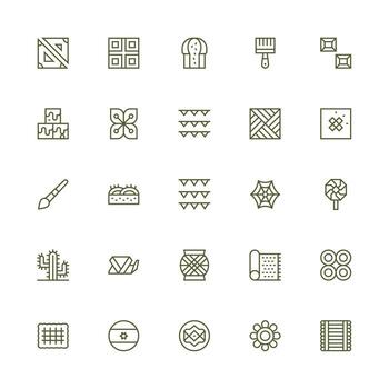 textura icono conjunto con 25 medio carrera contorno gráficos profesional icono paquete para desarrollo trabajo vector