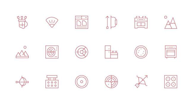 18 mínimo línea vectores para rango tema claro y conciso icono conjunto colección