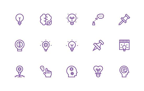 15 regular línea vectores para idea tema escalable íconos para multiplataforma interfaces