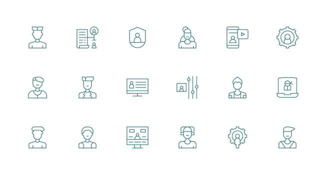 18 Minimal Line Vectors for Account Management Theme Multi-Purpose Icon Set