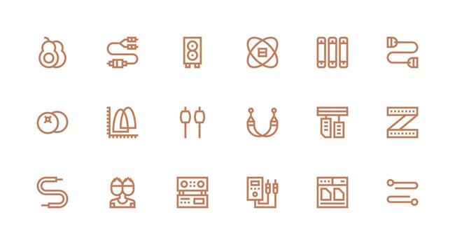 18 fuerte carrera línea vectores para doble tema rápido acceso íconos para ui desarrollo