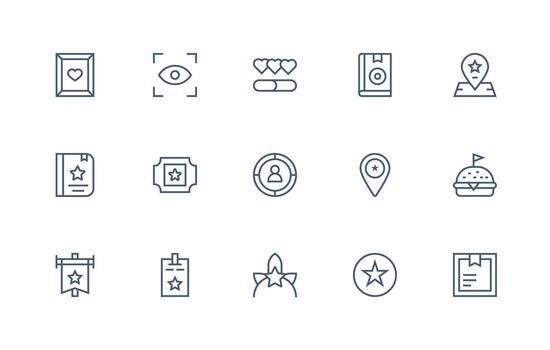 Highlighted featuring 15 Icons in Regular Line Design Optimized Icon Pack for Digital Products vector
