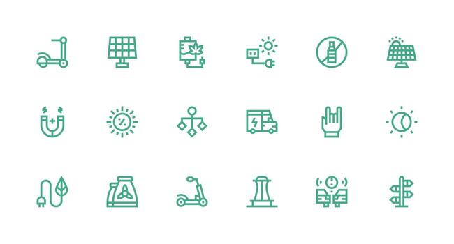 Strong Stroke Line Style Alternative Icons with 18 Vectors Icon Pack for Various Themes