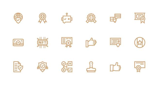 Strong Stroke Line Style Validation Icons with 18 Vectors Lightweight Icon Series for Fast Prototypes