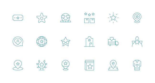 Recommended featuring 18 Icons in Minimal Line Design Creative Icon Set vector