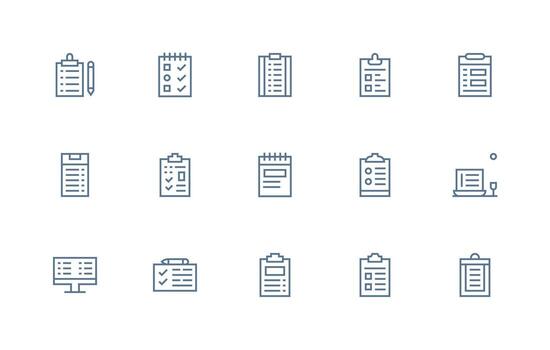 15 regular línea estilo íconos desde Tareas colección lleno icono biblioteca para ui diseñadores vector
