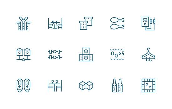 regular línea íconos desde dos conjunto con 15 vectores sensible icono conjunto para flexible diseños