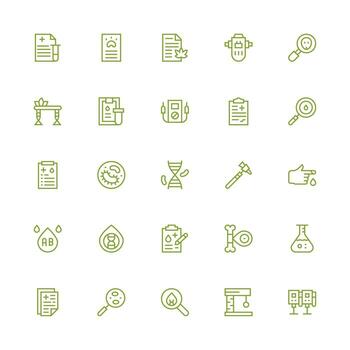 25 Medium Stroke Outline Icons for Testing Graphics Organized Pack for Project Assets vector
