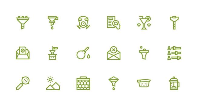 filtrar conjunto con 18 fuerte carrera línea íconos lleno icono biblioteca para ui diseñadores vector