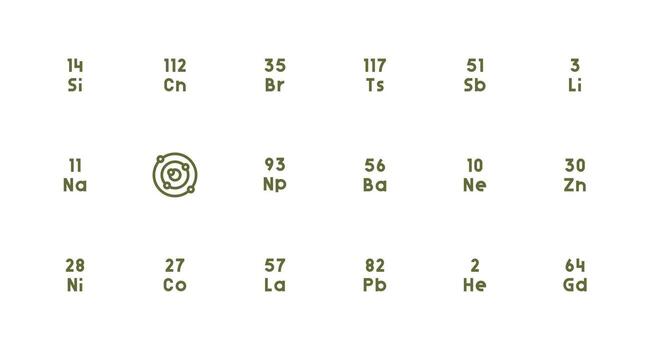 18 Icons for Periodic in Strong Stroke Line Format Scalable Icons for Cross-Platform Interfaces vector
