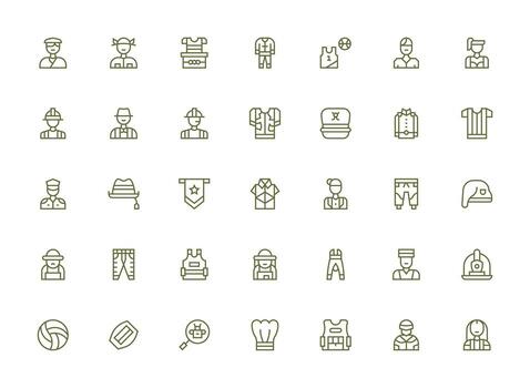 35 Regular Clean Line Style Icons from Uniform Collection Complete Icon Set for Mobile Apps vector