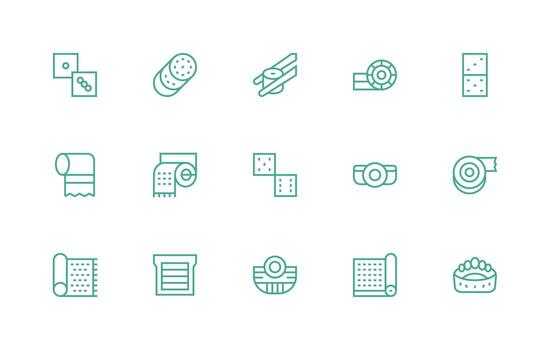 15 Regular Line Vectors for Roll Theme Functional Icon Series