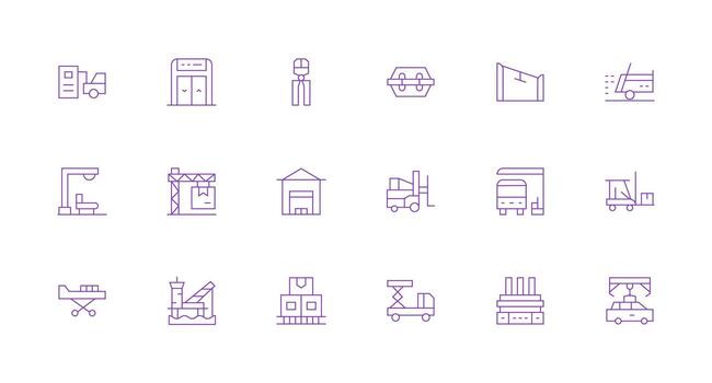 descarga visual paquete conteniendo 18 mínimo línea íconos organizado icono paquete para rápido acceso vector