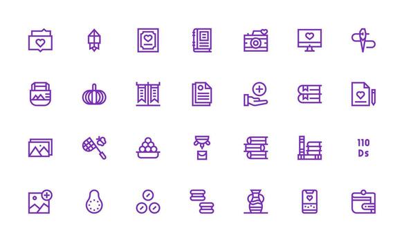 28 Bold Line Style Icons from Collection Collection Flexible Icon System for Web Interfaces vector