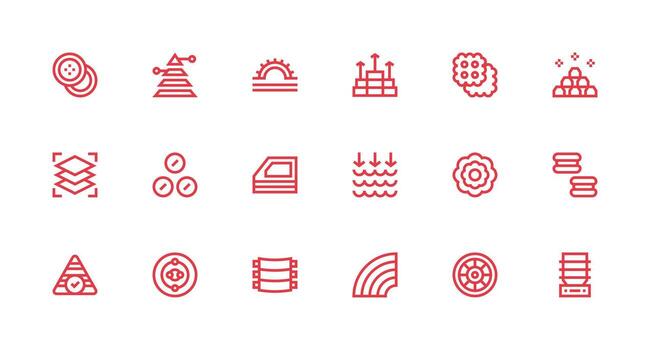 Layers Icon Collection with 18 Strong Stroke Line Designs Flexible Icon System for Web Interfaces vector