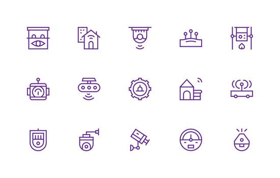 supervisión sistema icono conjunto con 15 regular línea gráficos lleno icono biblioteca para ui diseñadores vector