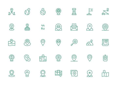 habla a icono conjunto con 35 regular limpiar línea gráficos funcional icono serie vector