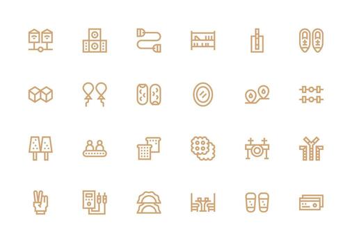 dos icono colección con 24 grueso línea línea diseños limpiar icono conjunto icono paquete para ui proyectos vector