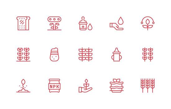 Regular Line Icons from Nourishment Set with 15 Vectors Neat Icon Set