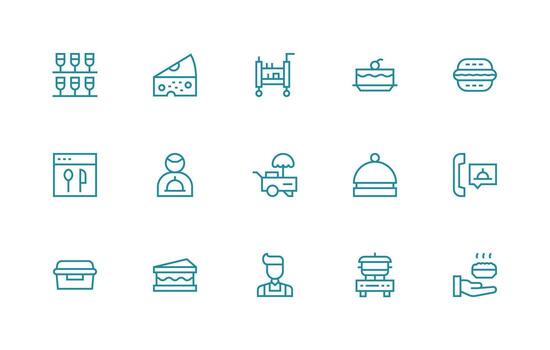regular línea íconos desde abastecimiento conjunto con 15 vectores lleno icono biblioteca para ui diseñadores