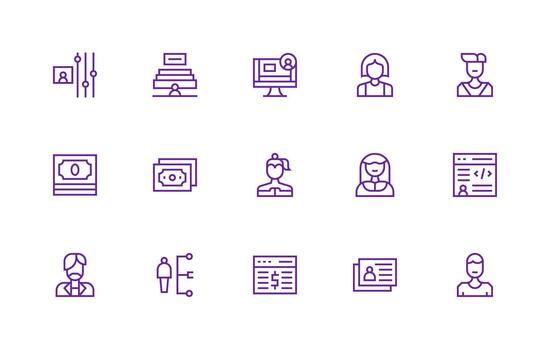 15 Regular Line Vectors for Account Theme Fully Editable Icon Set for Web