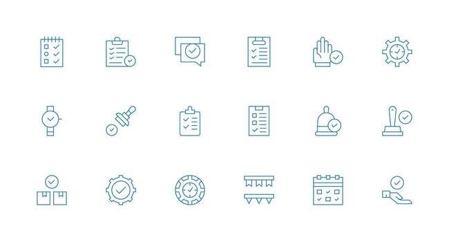 Minimal Line Icons from Done Set with 18 Vectors Icon Pack for Various Themes