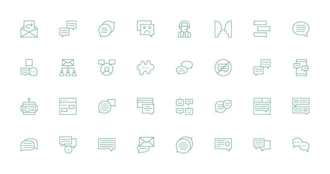 Reply featuring 32 Icons in Thin Line Design Icons Built for Visual Consistency Pack vector