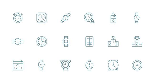 Second featuring 18 Icons in Minimal Line Design App Icon Pack vector