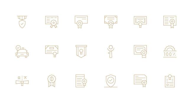 Licensed featuring 18 Icons in Minimal Line Design Well-Structured Icons for Creative Use vector
