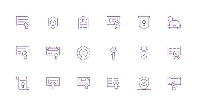 Minimal Line Icons from Licensed Set with 18 Vectors Editable Icon Collection