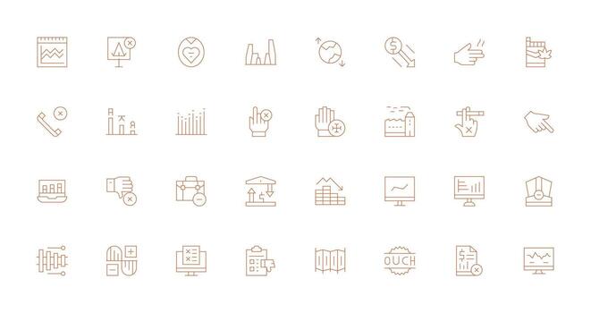 Decline featuring 32 Icons in Thin Line Design Clean Icon Set Icon Pack for UI Projects vector