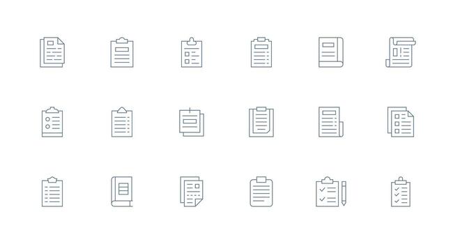 mínimo línea estilo formas íconos con 18 vectores sencillo íconos para interfaz y wireframes