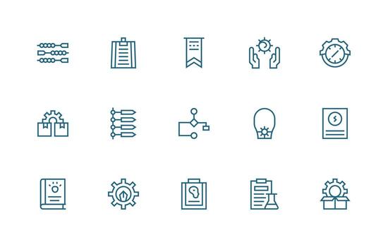 15 regular línea estilo íconos desde procedimiento colección pulcramente diseñado íconos para web plataformas vector