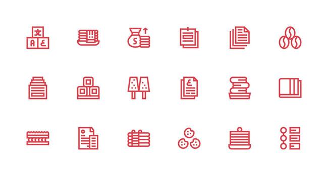 apilar visual paquete conteniendo 18 fuerte carrera línea íconos general utilizar icono paquete vector