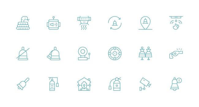18 Minimal Line Vectors for Alarm Theme Fully Editable Icon Set for Web