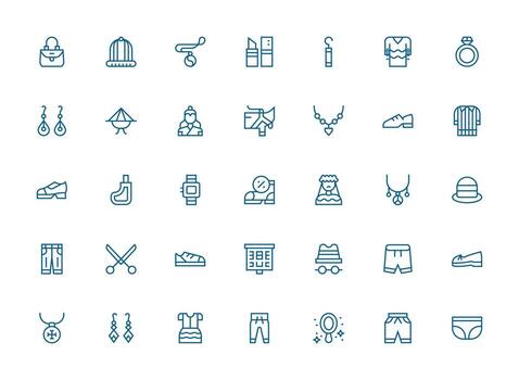 Moda diseño íconos presentando 35 en regular limpiar línea estilo pulcramente diseñado íconos para web plataformas vector