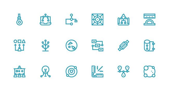 Strong Stroke Line Icons from Diagram Set with 18 Vectors Interface Icon Collection for Daily Projects