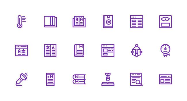 fuerte carrera línea íconos desde leyendo conjunto con 18 vectores moderno icono conjunto