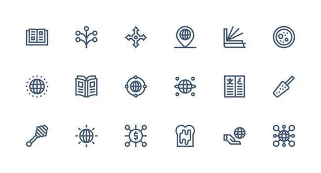 untado icono conjunto con 18 fuerte carrera línea gráficos completar icono conjunto para móvil aplicaciones vector