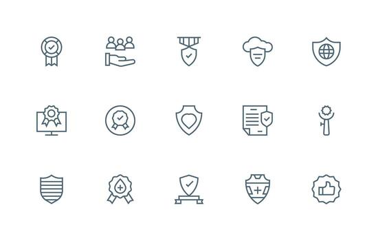 Reliable Design Icons featuring 15 in Regular Line Style Icons Built for Visual Consistency Pack vector