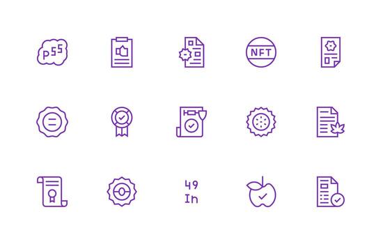Regular Line Icons from Standard Set with 15 Vectors Icon Set for Projects