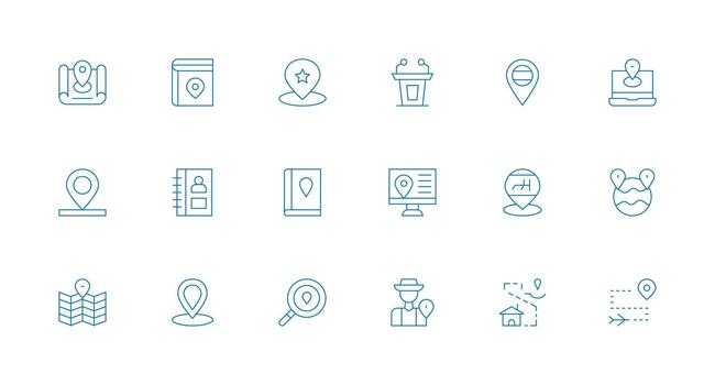 18 íconos para habla a en mínimo línea formato web y aplicación icono paquete colección vector