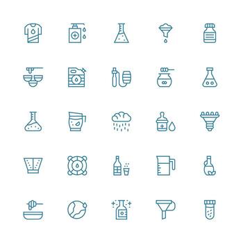 Liquid Design Icons featuring 25 in Medium Stroke Outline Style Essential Icons for Rapid UI Building vector